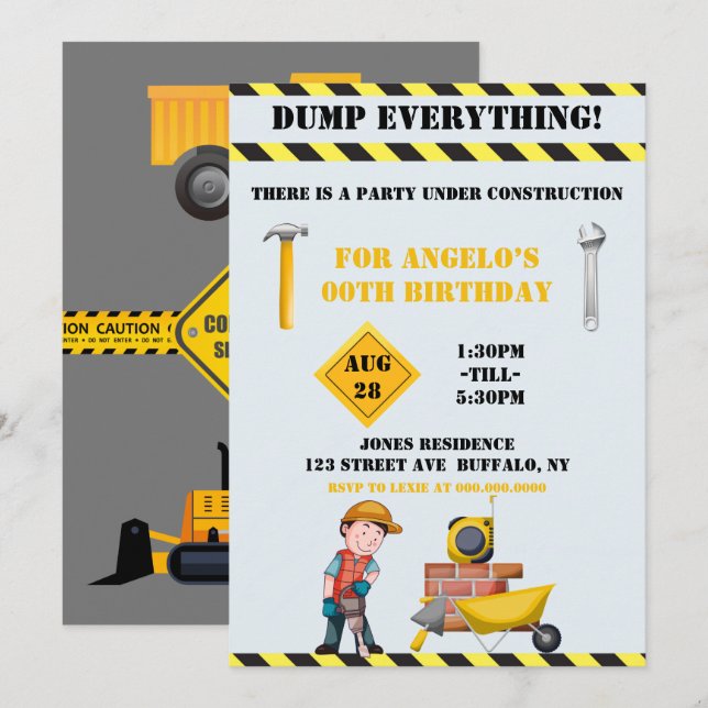 Under Födelsedagsfest för byggarbetare (Fram/baksida)