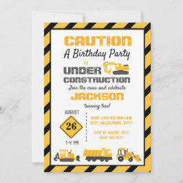 Under Födelsedagsfest för byggnation Inbjudningar