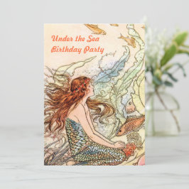 Under Födelsedagsfesten för Sjöjungfru till havs Inbjudningar