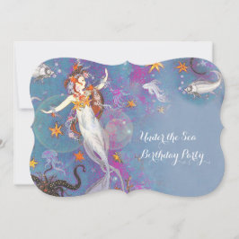 Under Födelsedagsfesten för Sjöjungfru till havs Inbjudningar
