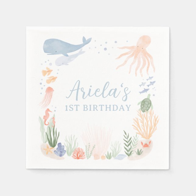 Under Födelsedagsfesten Sea Pappersservett (Framsidan)