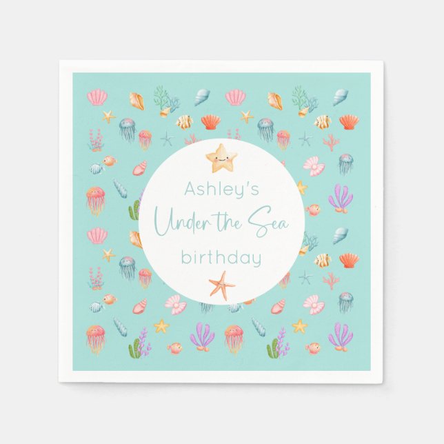 Under Födelsedagsfesten Sea Pappersservett (Framsidan)