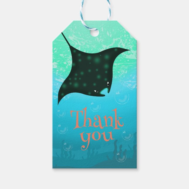 Under Födelsedagsfesten Sea Stingray Presentetikett (Framsidan)