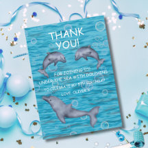 Under Födelsedagsfesten Sea with Dolphins (hav med