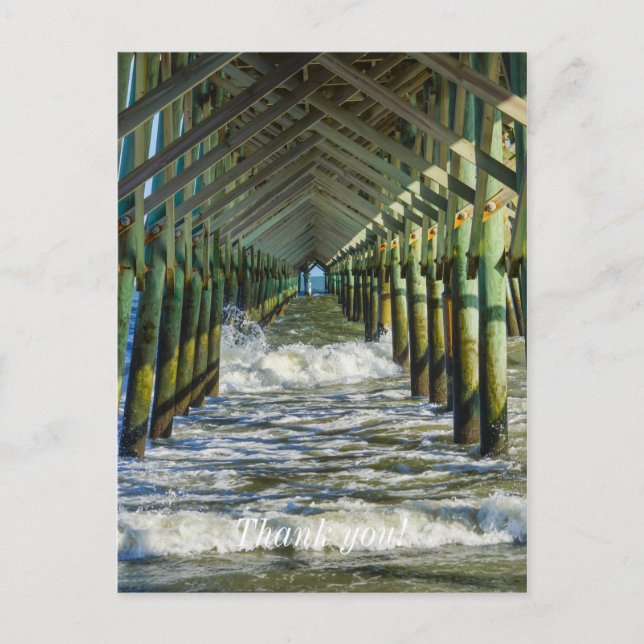 Under Folly Beach brygga Vykort (Framsida)