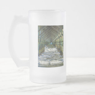 Under Folly Beach Pier Frostat Ölglas