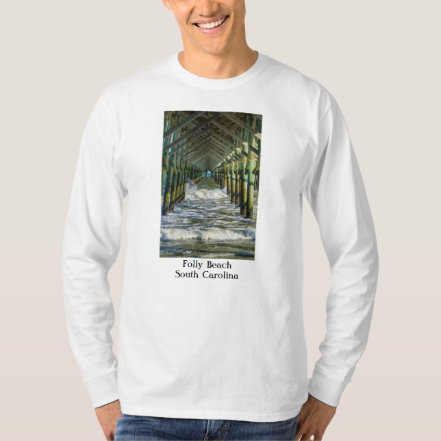 Under Folly Beach Pier T Shirt (Framsida)