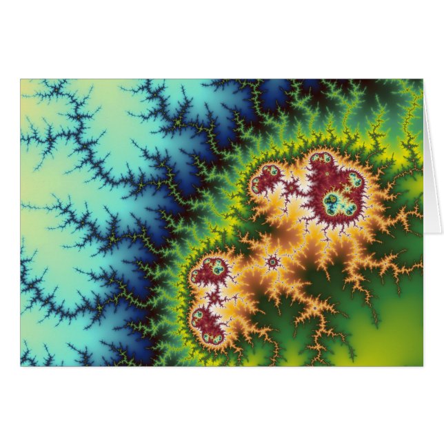 Under Forest - Fractal Card Hälsningskort (Framsidan Horizontal)