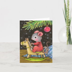 Under hälsningskortet Julgran Cute Mouse Kort
