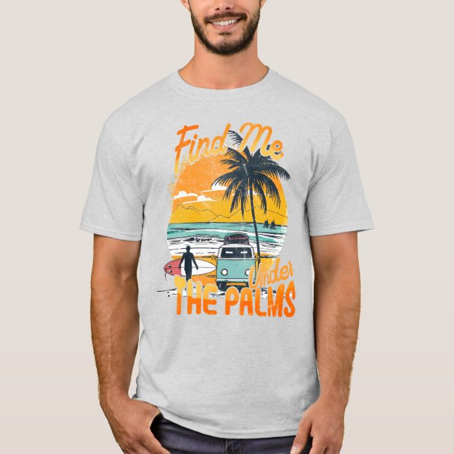 Under Handflatan Retro Beach T Shirt (Framsida)