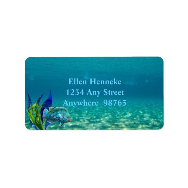 Under havet adressetikett (Framsidan)