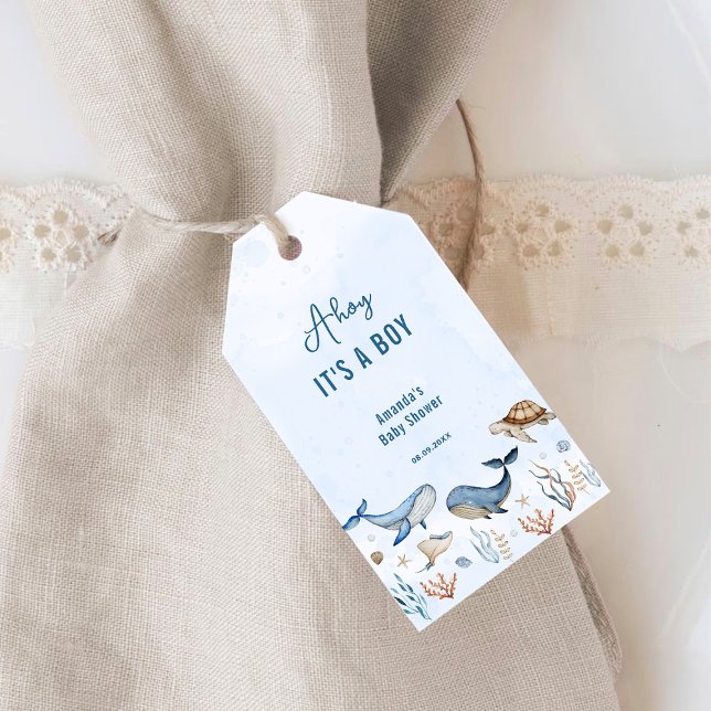 Under havet Ahoy är det en pojkvän-babystötare Presentetikett (Skapare uppladdad)