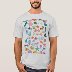 Under havet, akvarelltryck,   Dekorativ fin konst  T Shirt