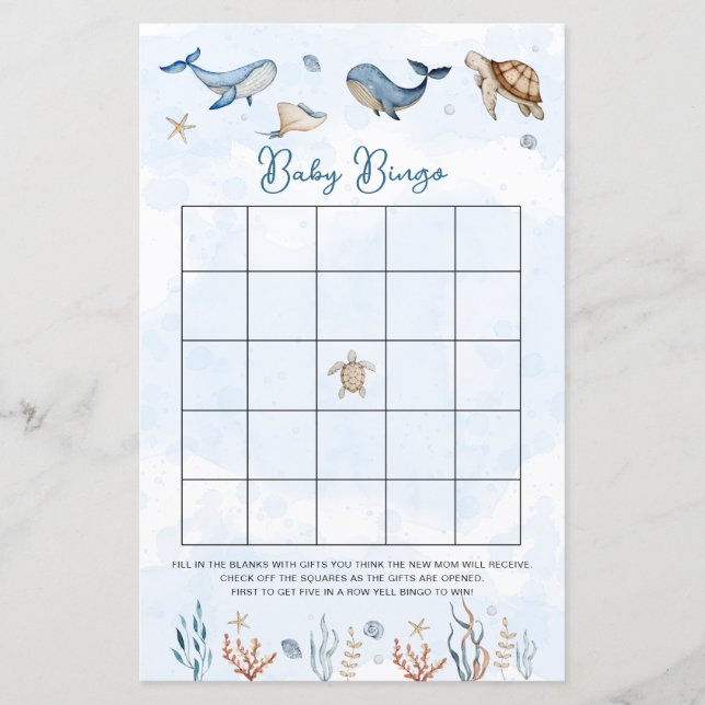 Under havet Baby Bingo Game (Framsida)