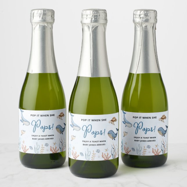 Under havet Baby Shower (Flaskor)