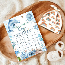 Under havet Baby shower bingo baby shower spel 