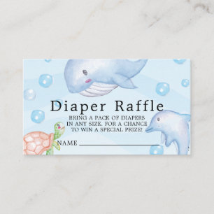 Under havet Baby Shower Blöjlotterlott Tilläggskort