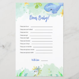 Under havet Baby Shower Game Kära Baby önskningar