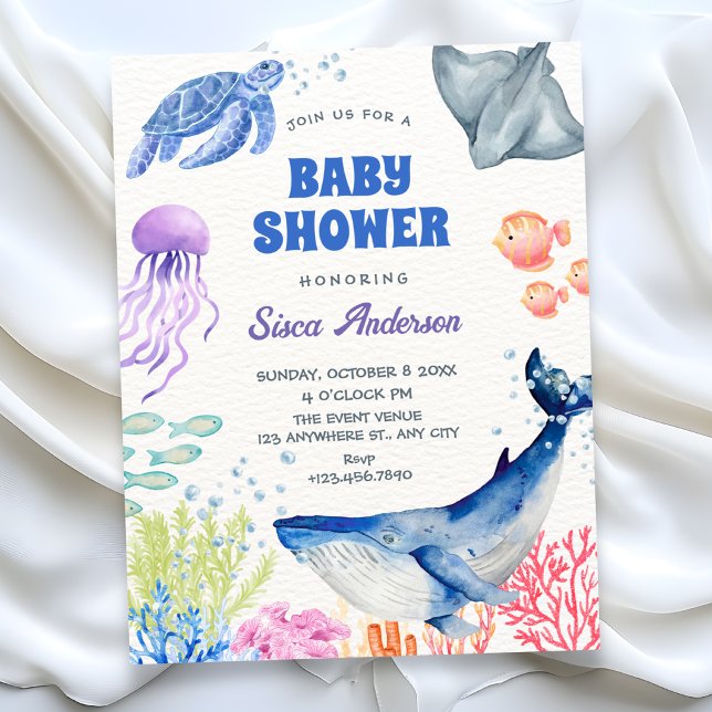 Under havet baby shower inbjudningar (Skapare uppladdad)