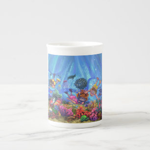 Under havet benporslin mugg