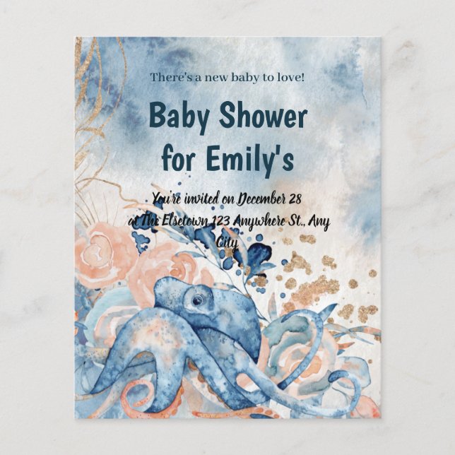 Under havet Blå Strand Val babyfirande  (Framsida)