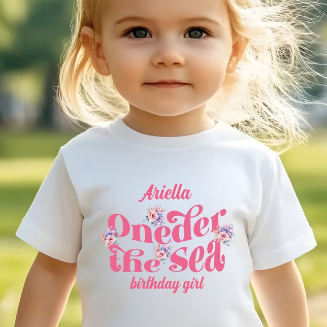 Under Havet Blomma Glitter Havfruehale  T Shirt (Skapare uppladdad)