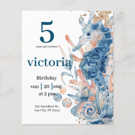 Under havet Blue Beach Whale BabyShower