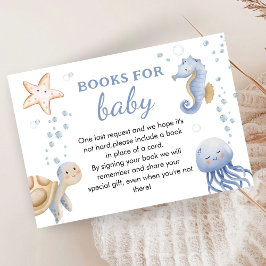 Under havet! Cute Boy Shower Bok för Baby Tilläggskort