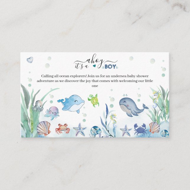 under havet dess ungdjur på havet tilläggskort (Framsida)