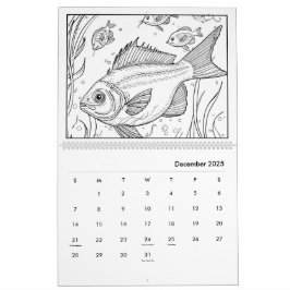 Under havet-färgläggningskalender kalender