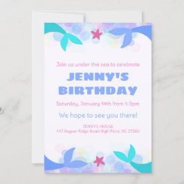 Under havet-fest mall för barnkalas inbjudan