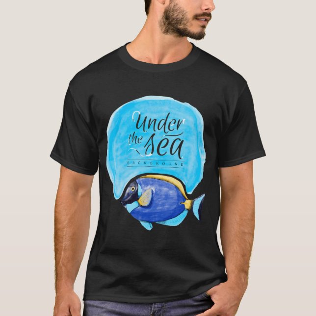 under havet fisk klassisk t-shirt (Framsida)