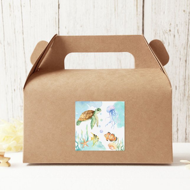 Under havet fyrkantigt klistermärke (Skapare uppladdad)