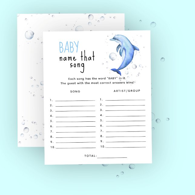 Under havet - Gissa låten baby shower spel (Skapare uppladdad)