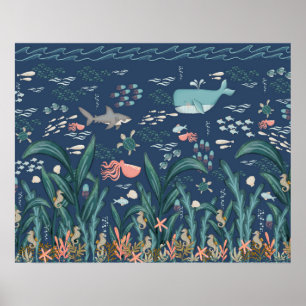 Under Havet Havsdjur Förskola Poster