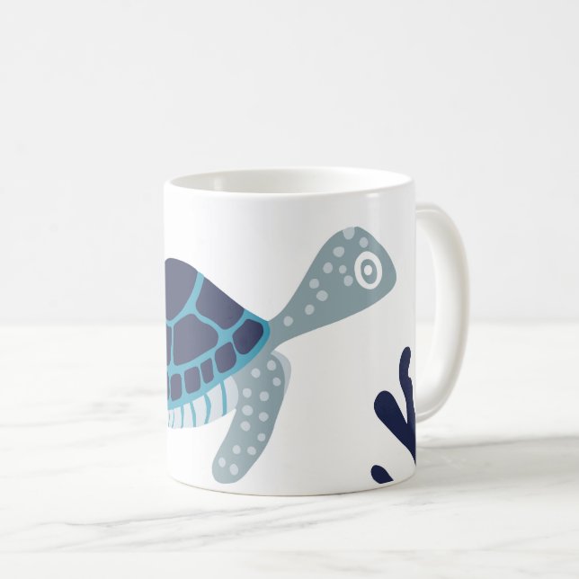 Under havet - Havssköldpadda Kaffemugg (Framsida höger)
