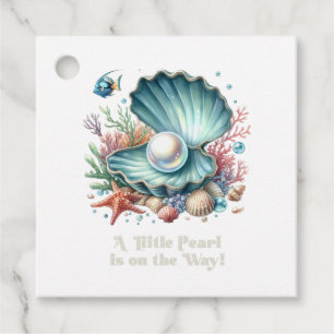 Under havet Little Pearl Baby Shower Gåvor Etiketter
