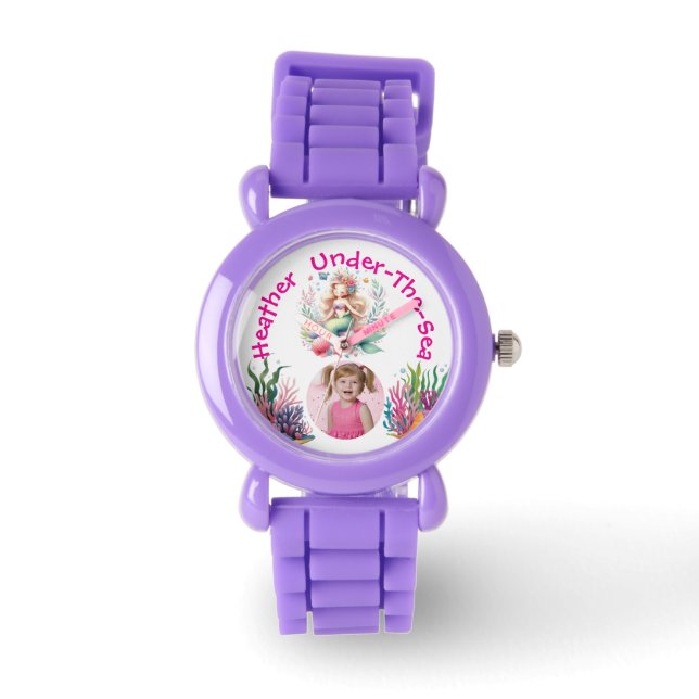 Under havet Magisk Söt Siren Födelsedagspresent Armbandsur (Framsida)