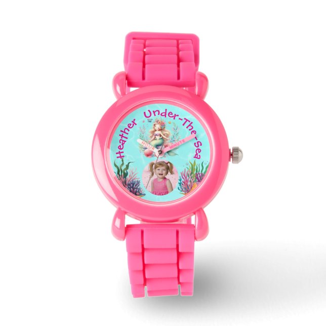 Under havet Magisk Söt Siren Födelsedagspresent Armbandsur (Framsida)
