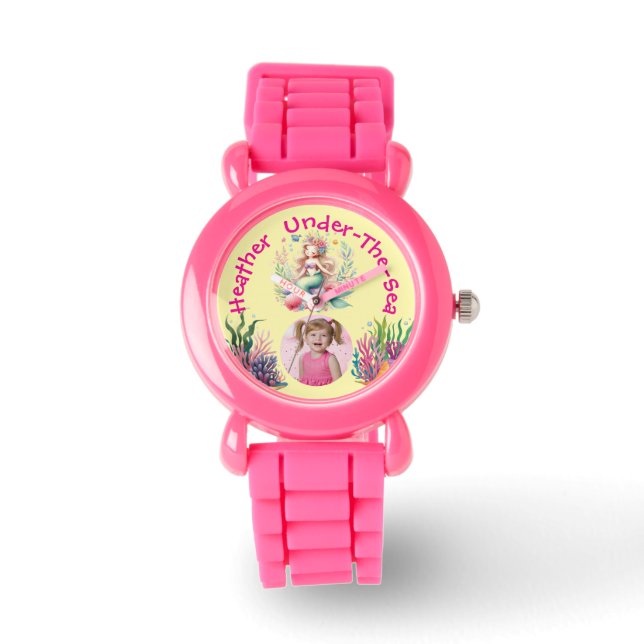 Under havet Magisk Söt Siren Födelsedagspresent Armbandsur (Framsida)