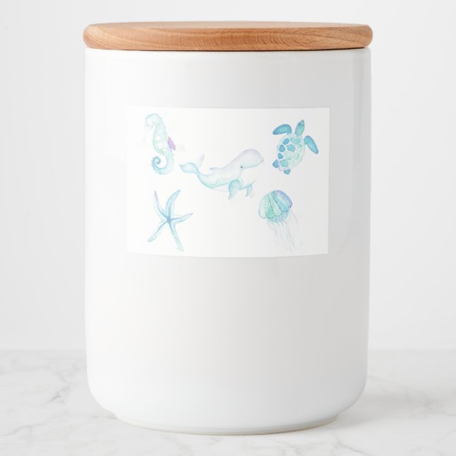 Under havet mat etiketter (Framsida)