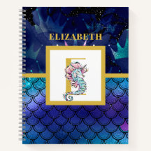 Under havet med Seahorse Unicorn Add Initial