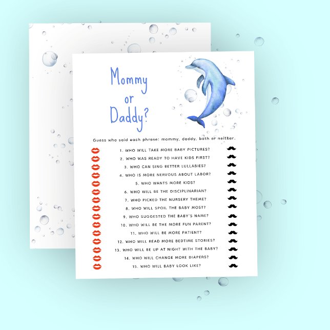 Under havet - mormor eller pappa baby shower spel (Skapare uppladdad)