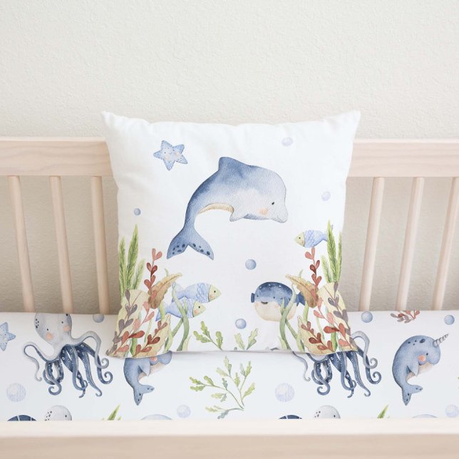 Under havet Nursery Decor, Dolphin Kudde (Skapare uppladdad)