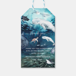 Under havet | Ocean Baby Shower Tack Presentetikett