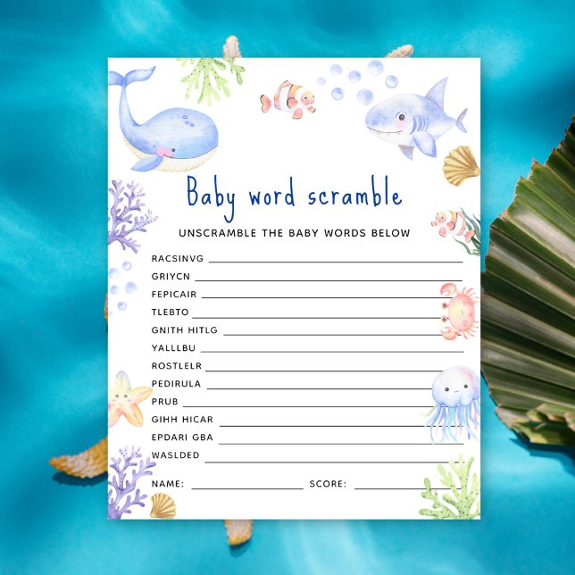 Under havet Ocean djur Baby Ordkryss (Skapare uppladdad)