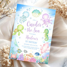 Under havet Ocean Tema Barn 1-årsdag