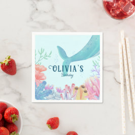 Under havet och sjöjungfrun pappersservett