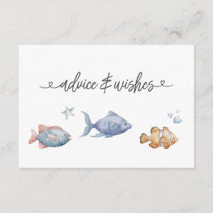 Under havet Råd och önskningar för baby shower Tilläggskort