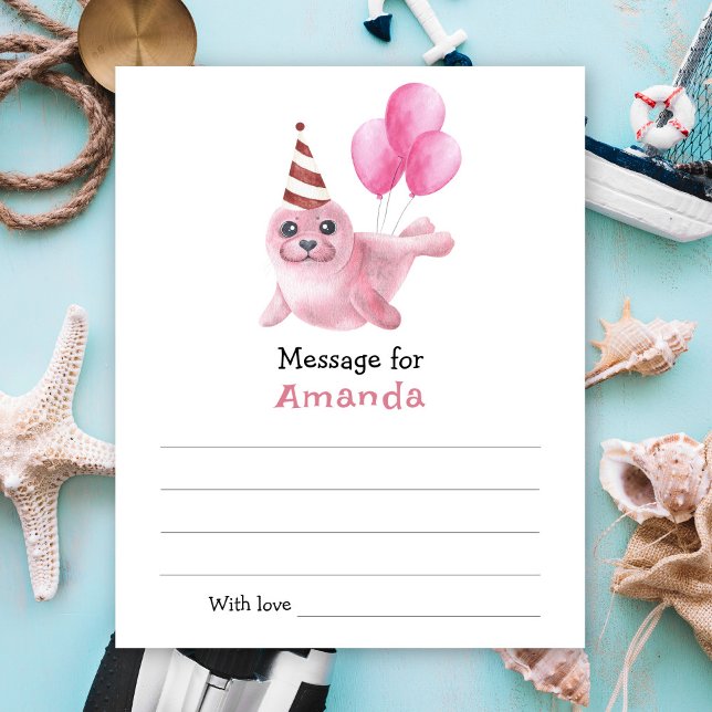 Under havet Säl Födelsedag tidskapsel meddelande (Skapare uppladdad)